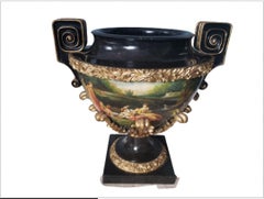 1960s Large Empire Ornate Marble Lite Urn