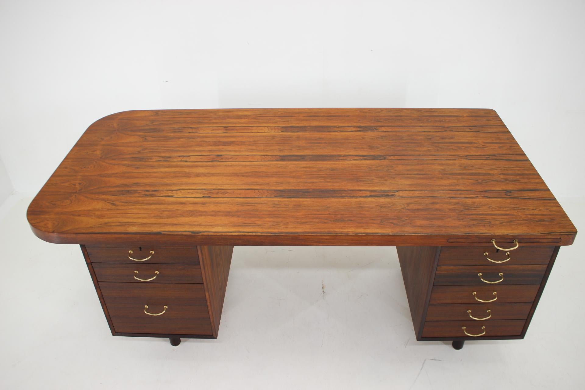 Unknown 1960s Large Exclusive Free Standing Palisander Desk For Sale