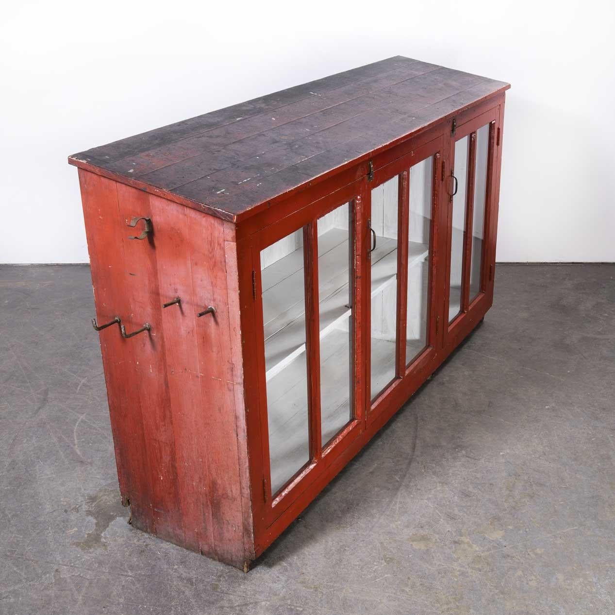 Mid-20th Century 1960's Large Firemans Hall Storage Cupboard For Sale