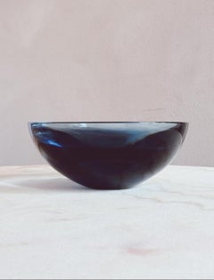 1960s Large Flavio Poli Deep Blue Bowl