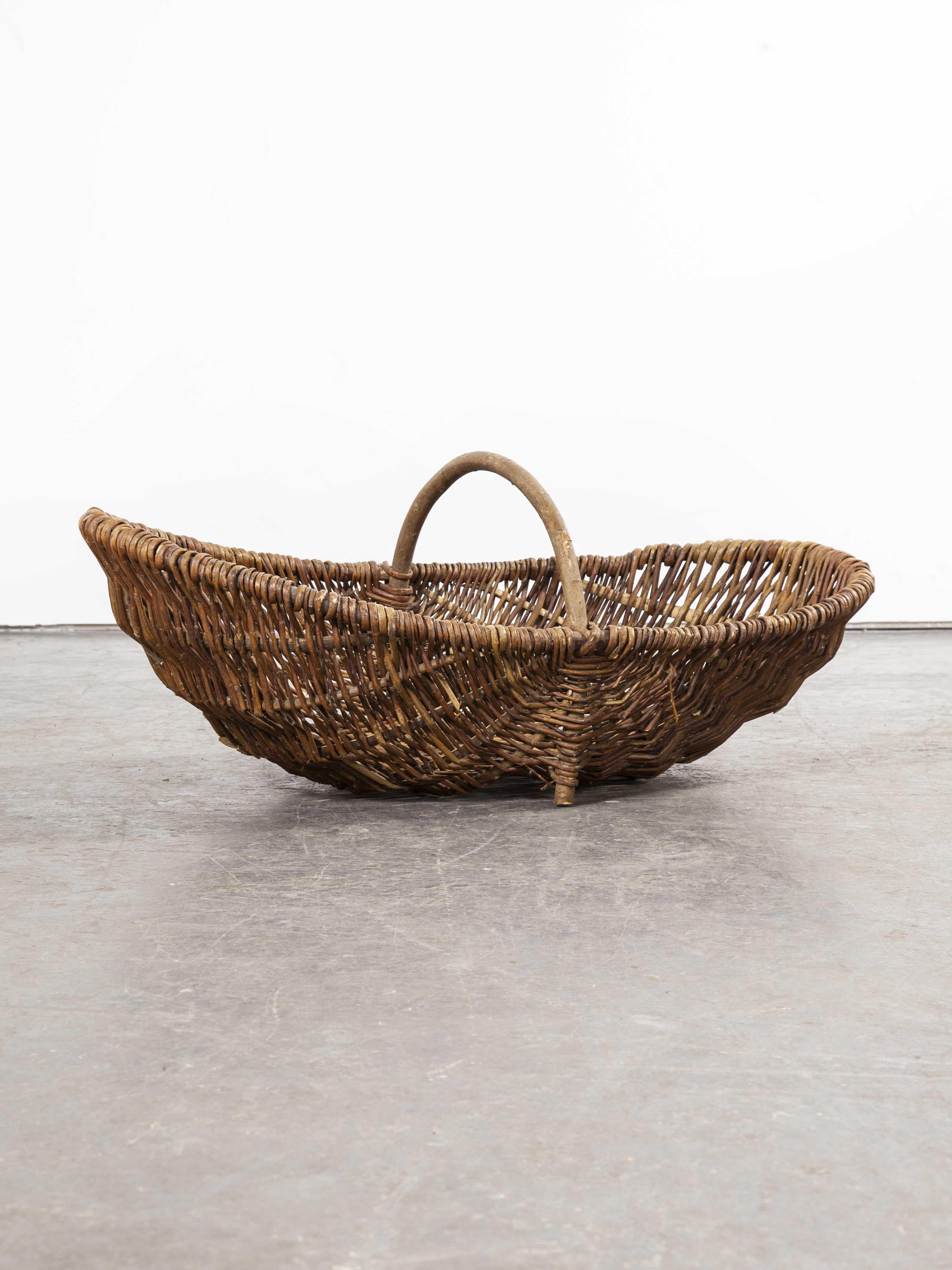 1960s large French flower pickers basket. Simple French basket in good condition.

Workshop Report:

Our workshop team inspect every product and carry out any needed repairs to ensure that everything leaves us serviced and maintained ready for