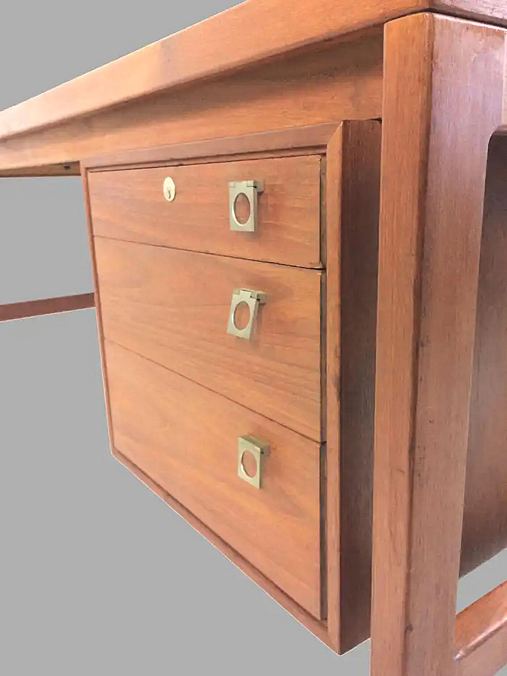 Mid-20th Century 1960s Large Fully Restored Arne Vodder Executive Desk in Teak by Sibast For Sale