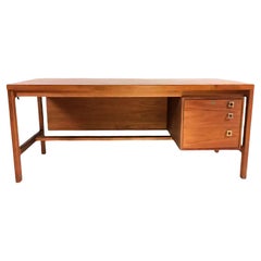 1960s Large Fully Restored Arne Vodder Executive Desk in Teak by Sibast