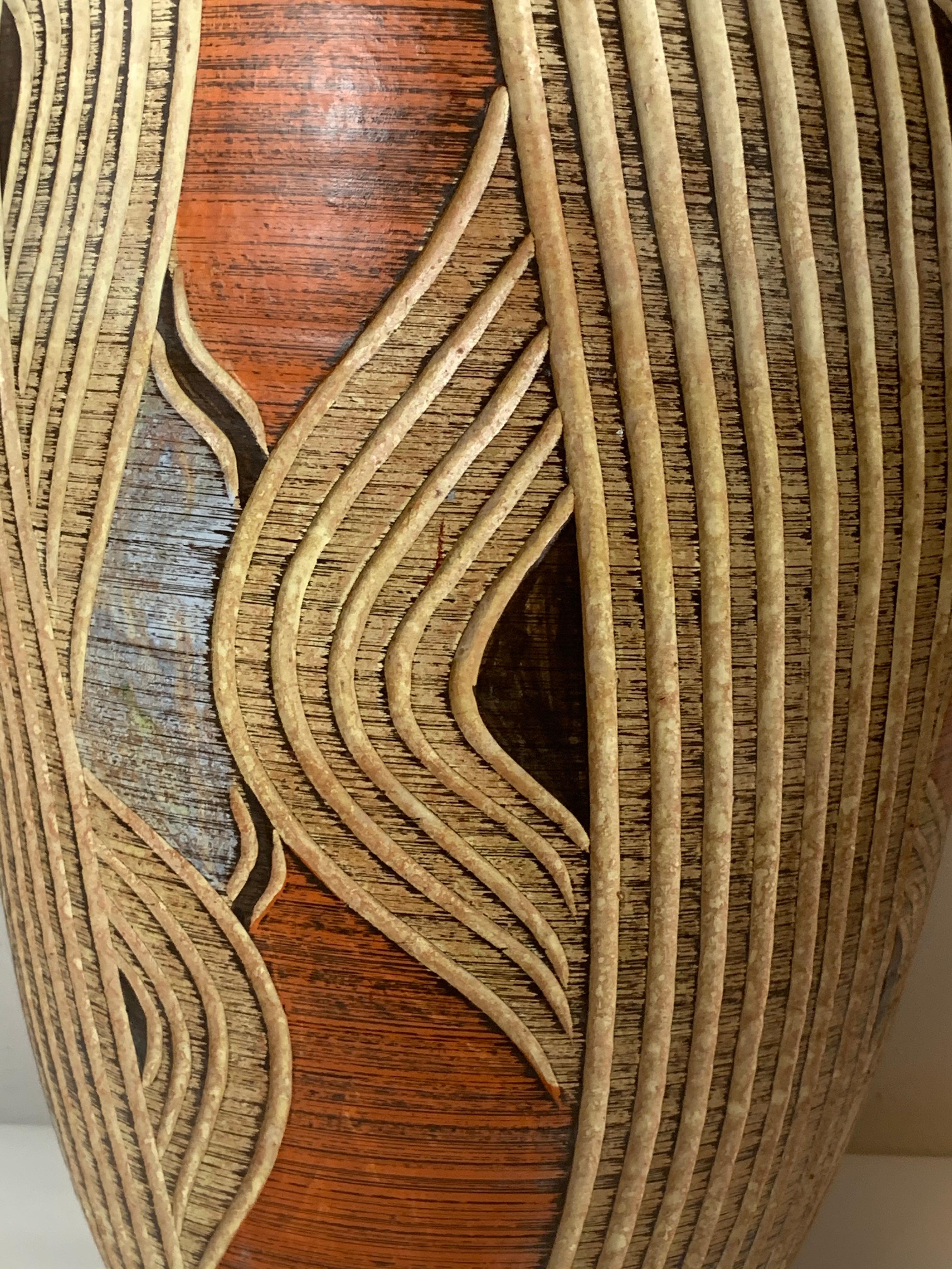1960s Large German Sawa Ceramic Pottery Vase 5
