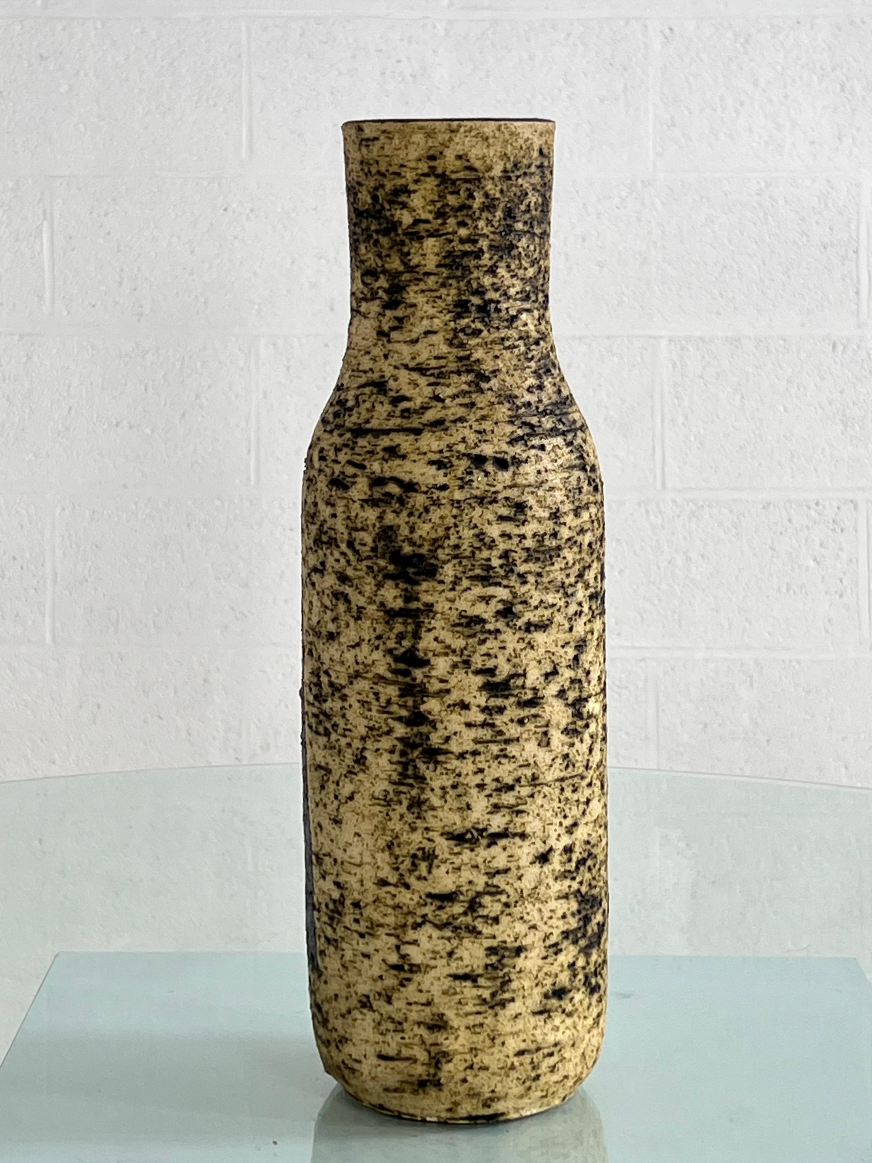 European 1960s Large Handmade Ceramic Vase For Sale
