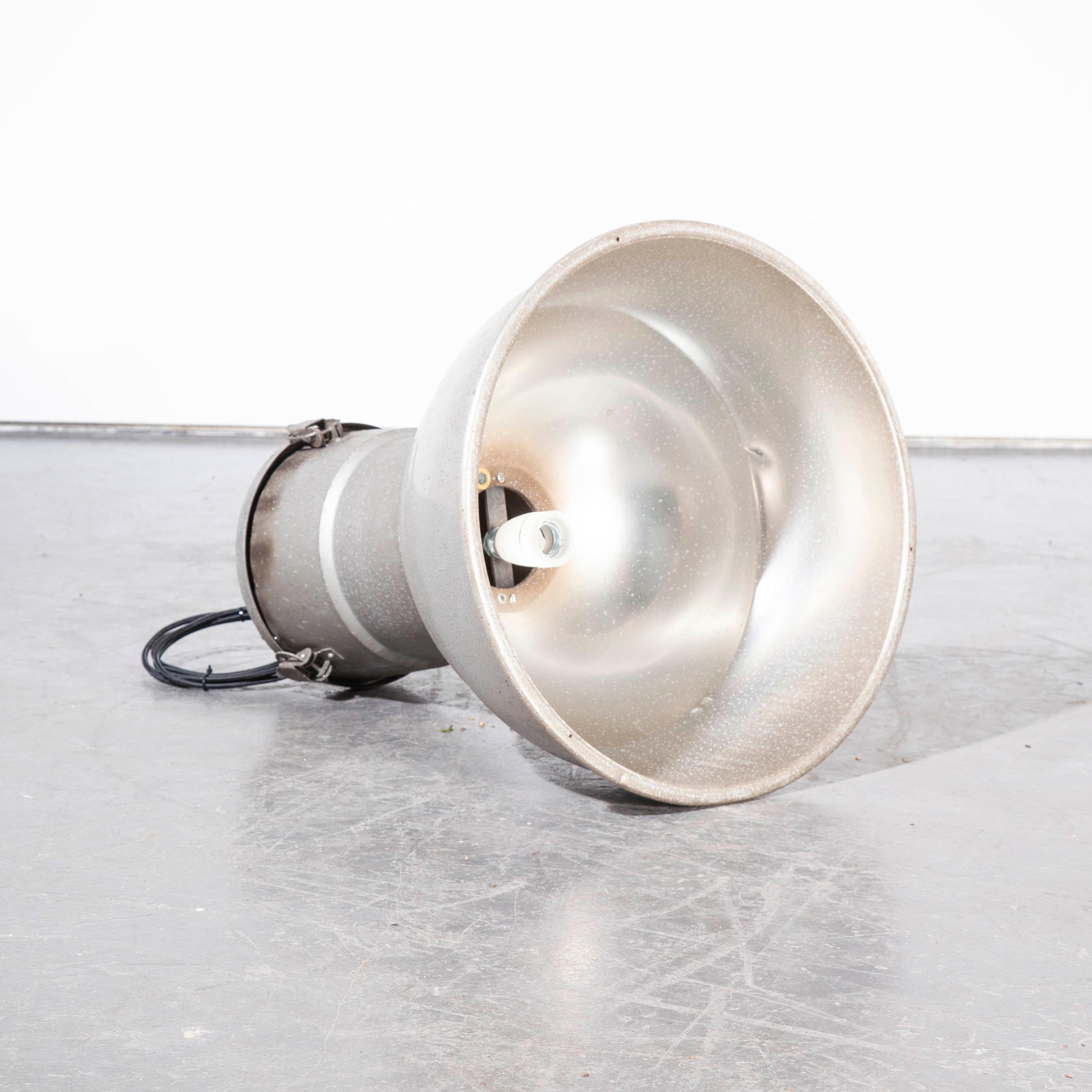 1960s Industrial Spun Aluminium Ceiling Pendant Lamps/Light Shades - Various Qty For Sale 1