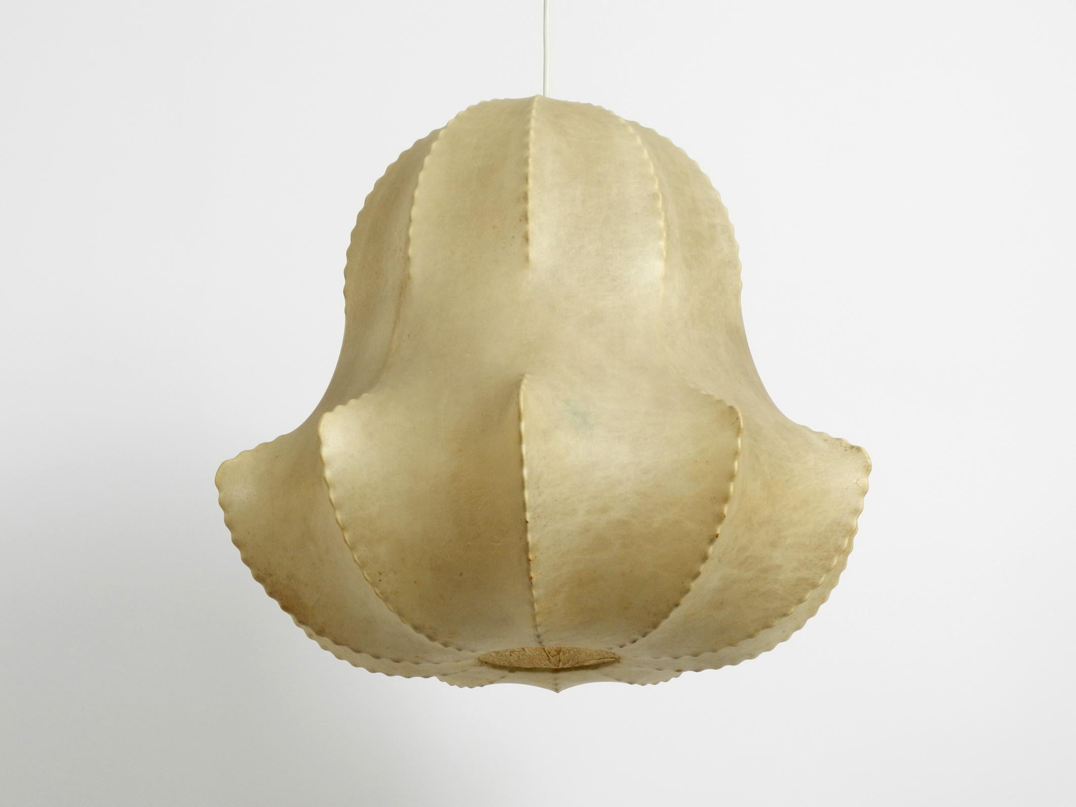 1960s Large Italian Cocoon Pendant Lamp in Rare Shape 6