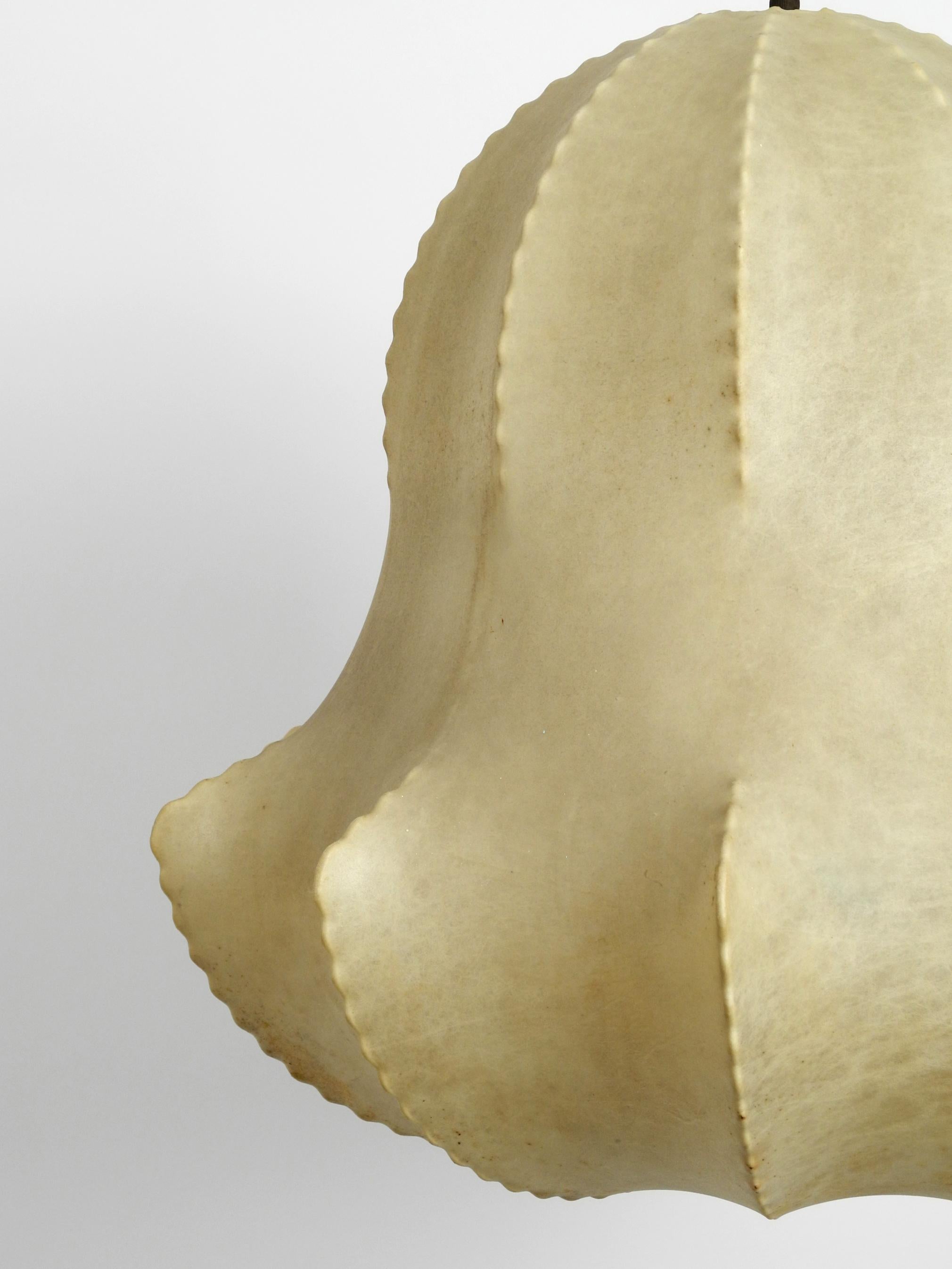 1960s Large Italian Cocoon Pendant Lamp in Rare Shape 2