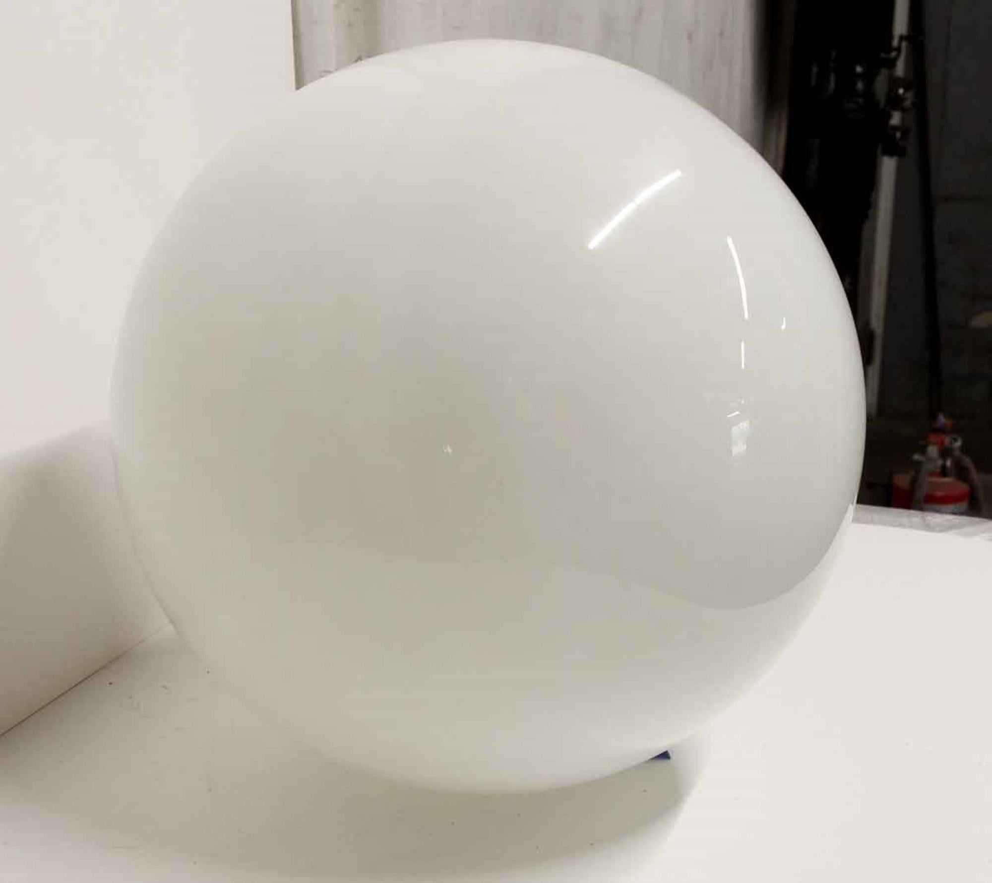 Large Italian White Globe Pendant Light Mid-Century Modern Style In Good Condition In New York, NY