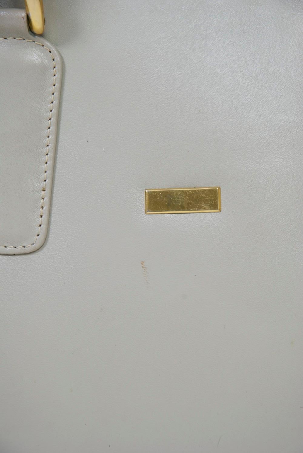 1960s Large Leather Handbag, Rosina Ferragamo Schiavone In Good Condition In Alford, MA