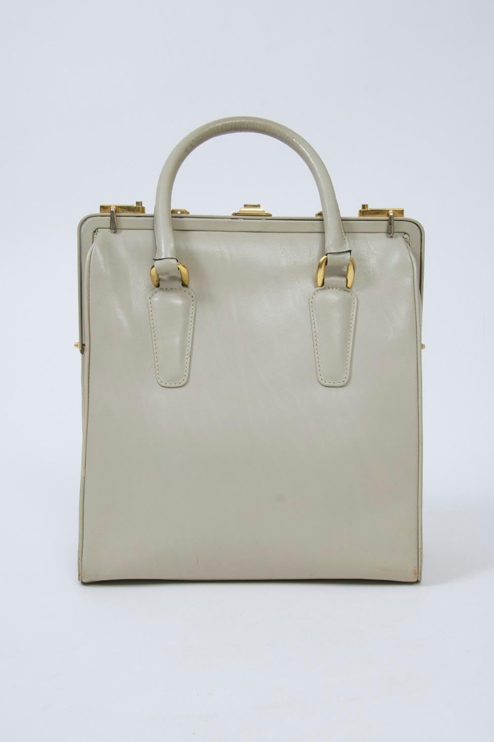 1960s Large Leather Handbag, Rosina Ferragamo Schiavone 1