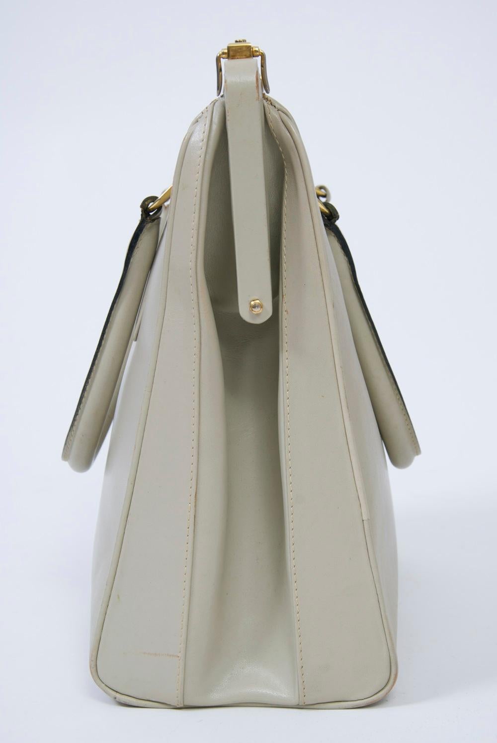 1960s Large Leather Handbag, Rosina Ferragamo Schiavone 2