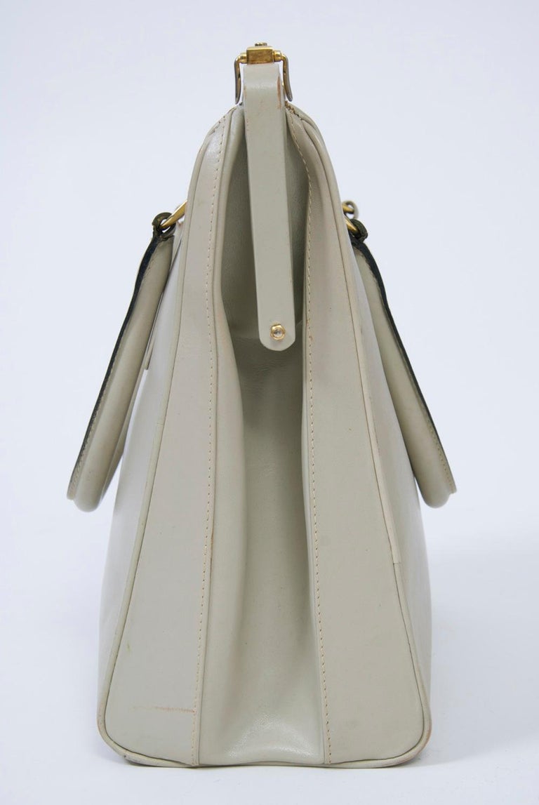 1960s Large Leather Handbag, Rosina Ferragamo Schiavone at 1stDibs