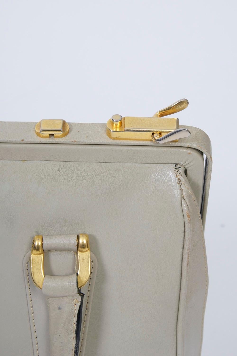 1960s Large Leather Handbag, Rosina Ferragamo Schiavone 4