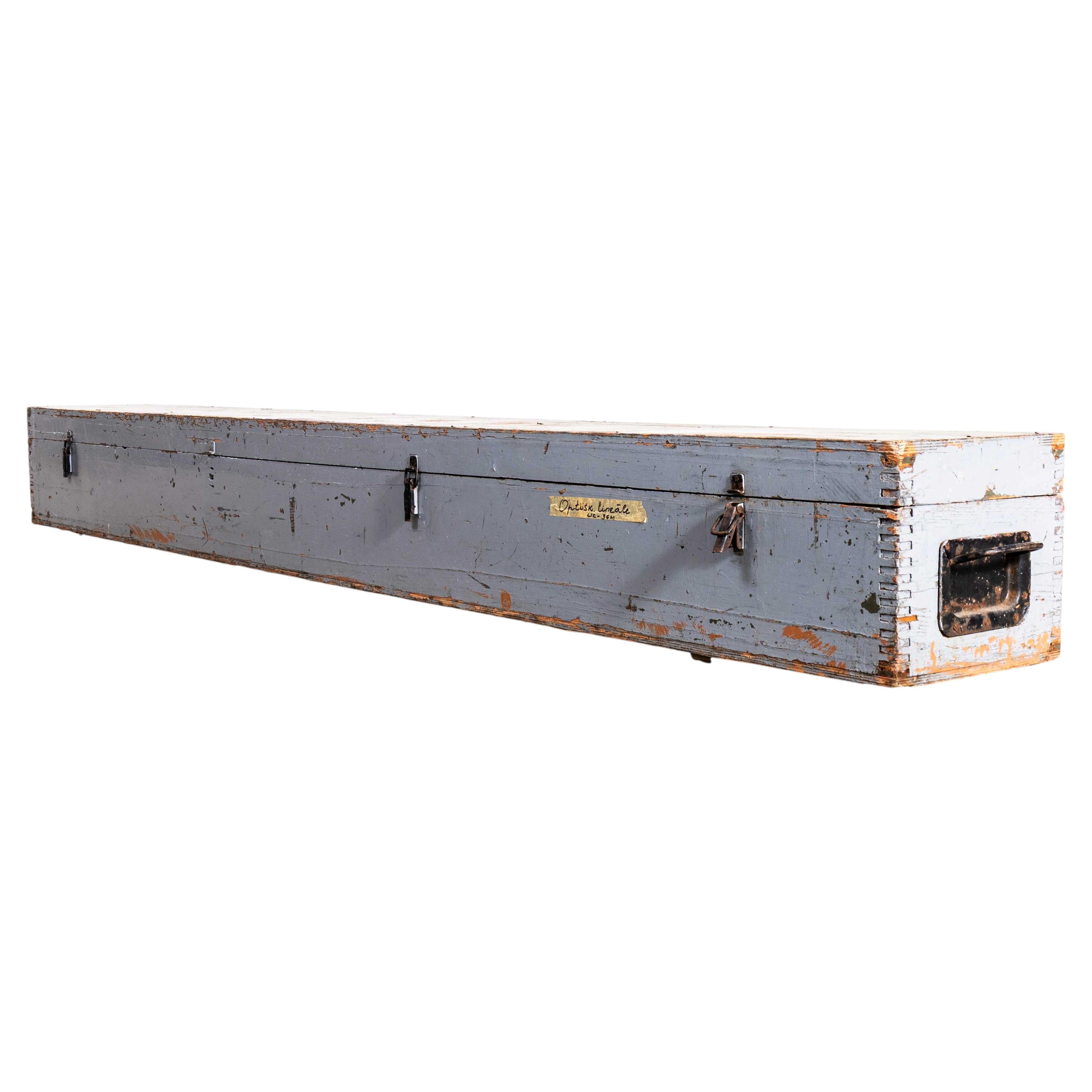1960’s Large Long Industrial Crate For Sale