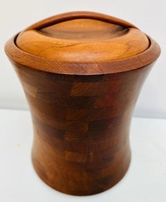 1960s Large Midcentury Danish Teak Ice Bucket or Wine Cooler Dansk Style