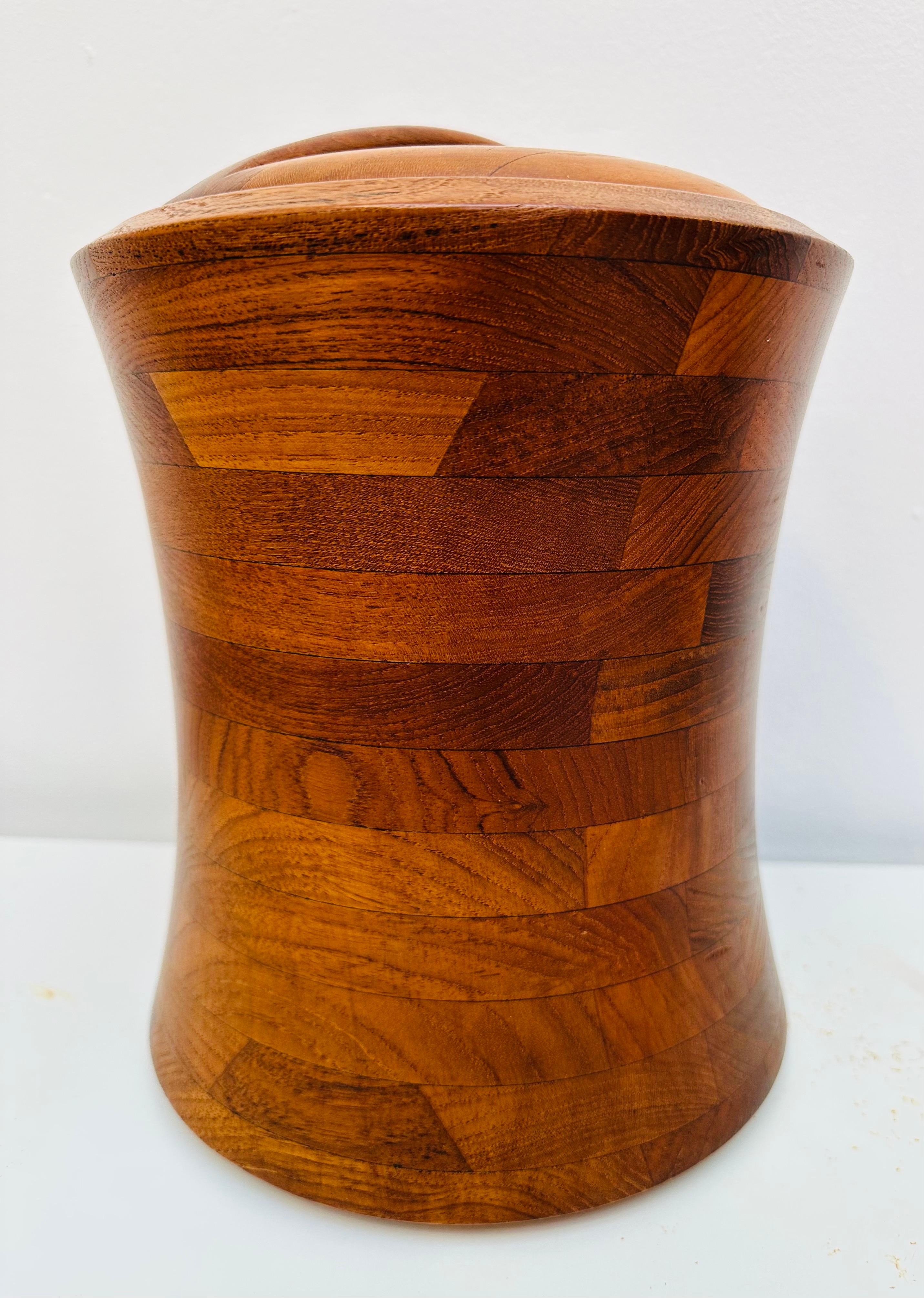 1960s Large Midcentury Danish Teak Ice Bucket or Wine Cooler Dansk Style 2