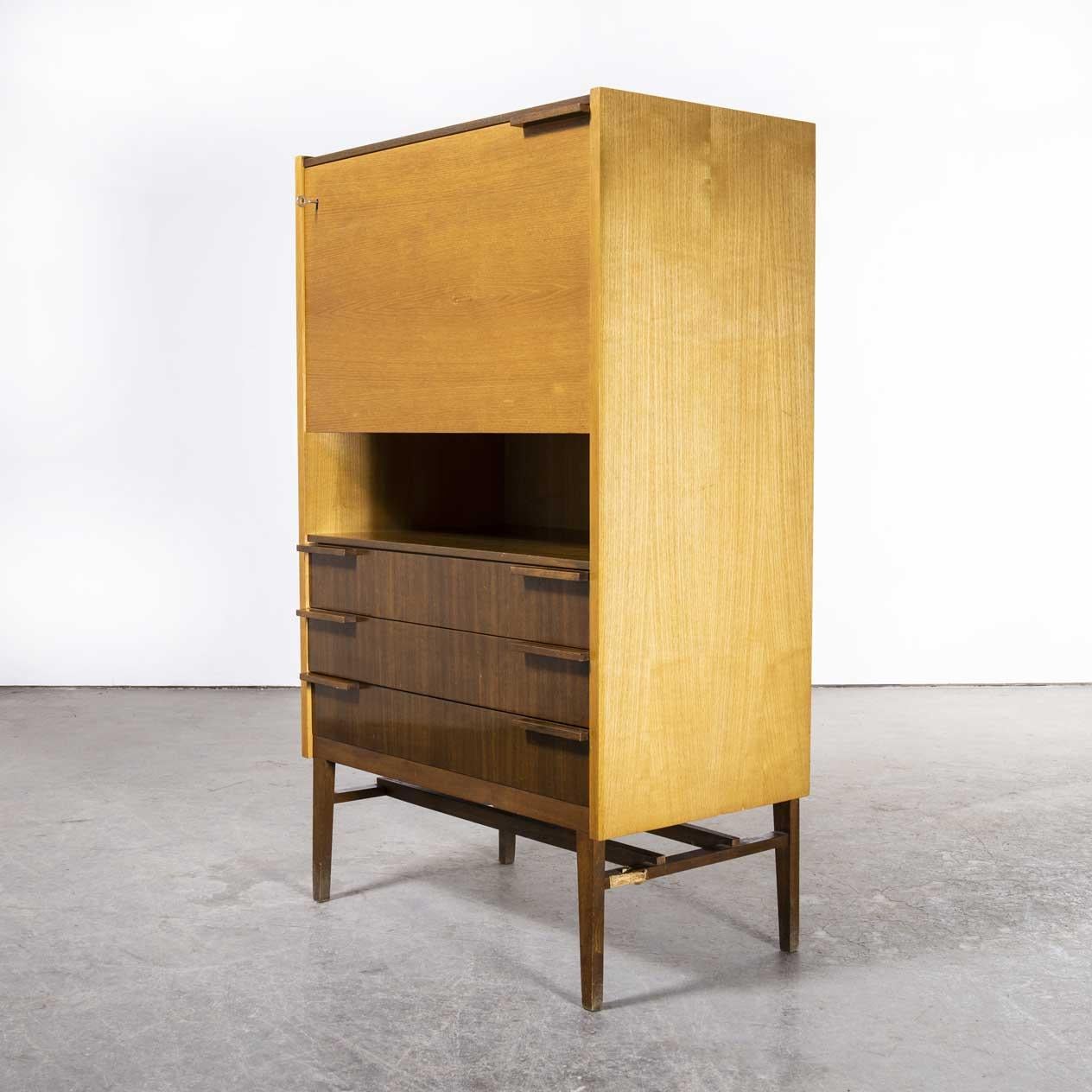 1960's Large Mid Century Desk -Cabinet - Up Zavody. 

Superb practical piece of mid century storage by the Czech maker Up Zavody. Czech was a large producer of high quality mid century furniture following the surge of modernism originated by the