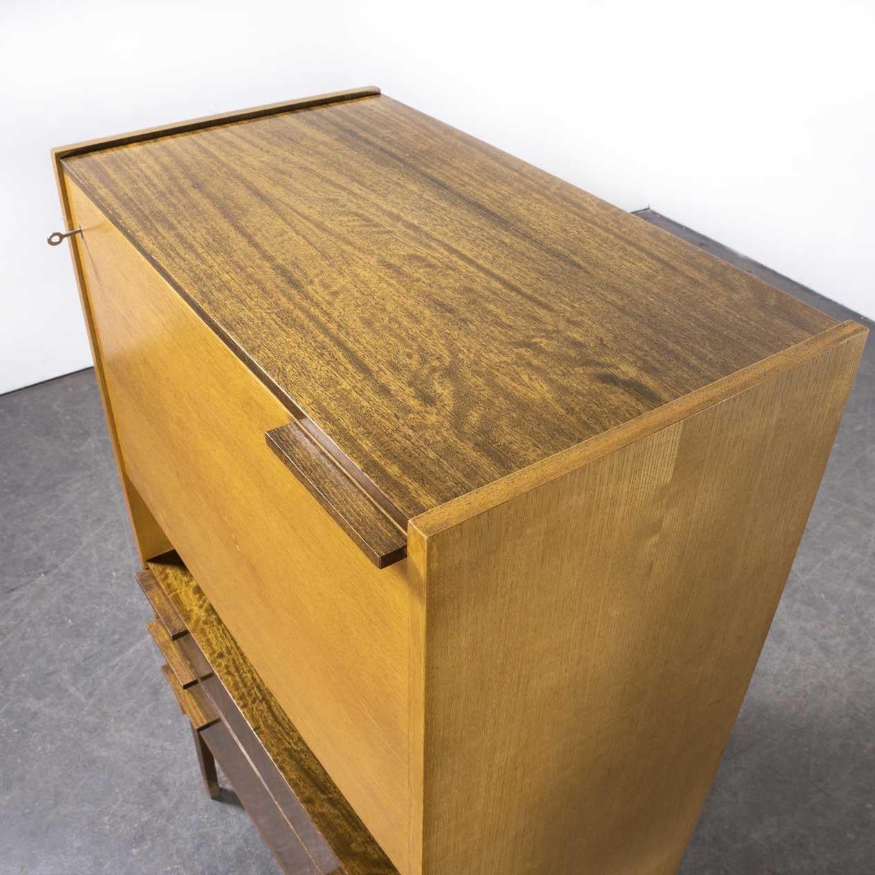 1960's Large Mid Century Desk - Cabinet - Up Zavody In Good Condition For Sale In Hook, Hampshire