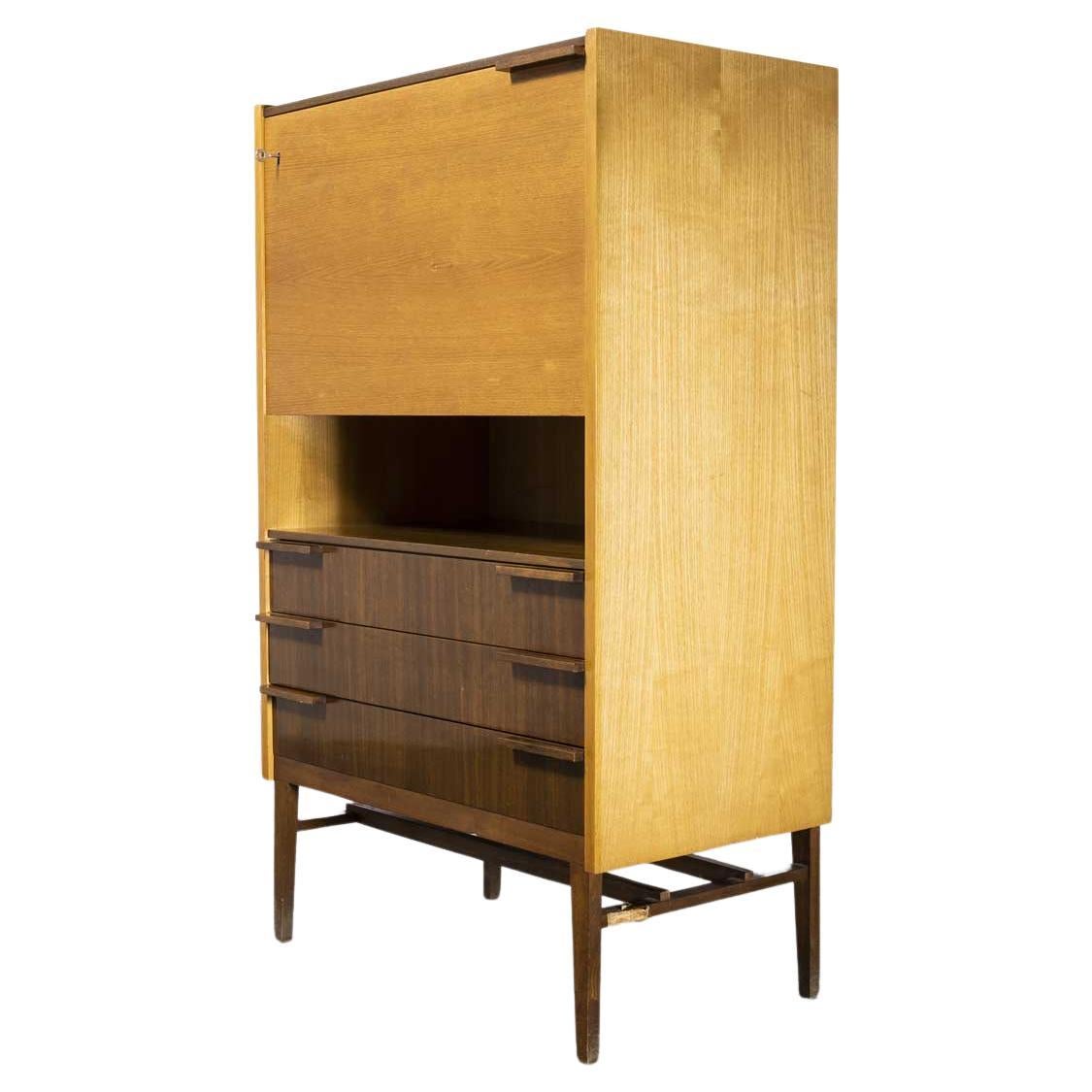 1960's Large Mid Century Desk - Cabinet - Up Zavody For Sale