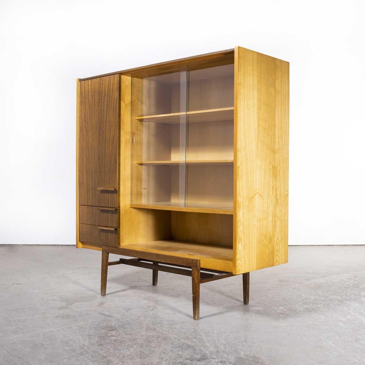 Mid-20th Century 1960's Large Mid-Century Glass Fronted Cabinet, Up Zavody For Sale