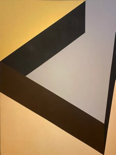 1960er Jahre große Mitte des Jahrhunderts Modern Abstrakt Hard Edge Malerei