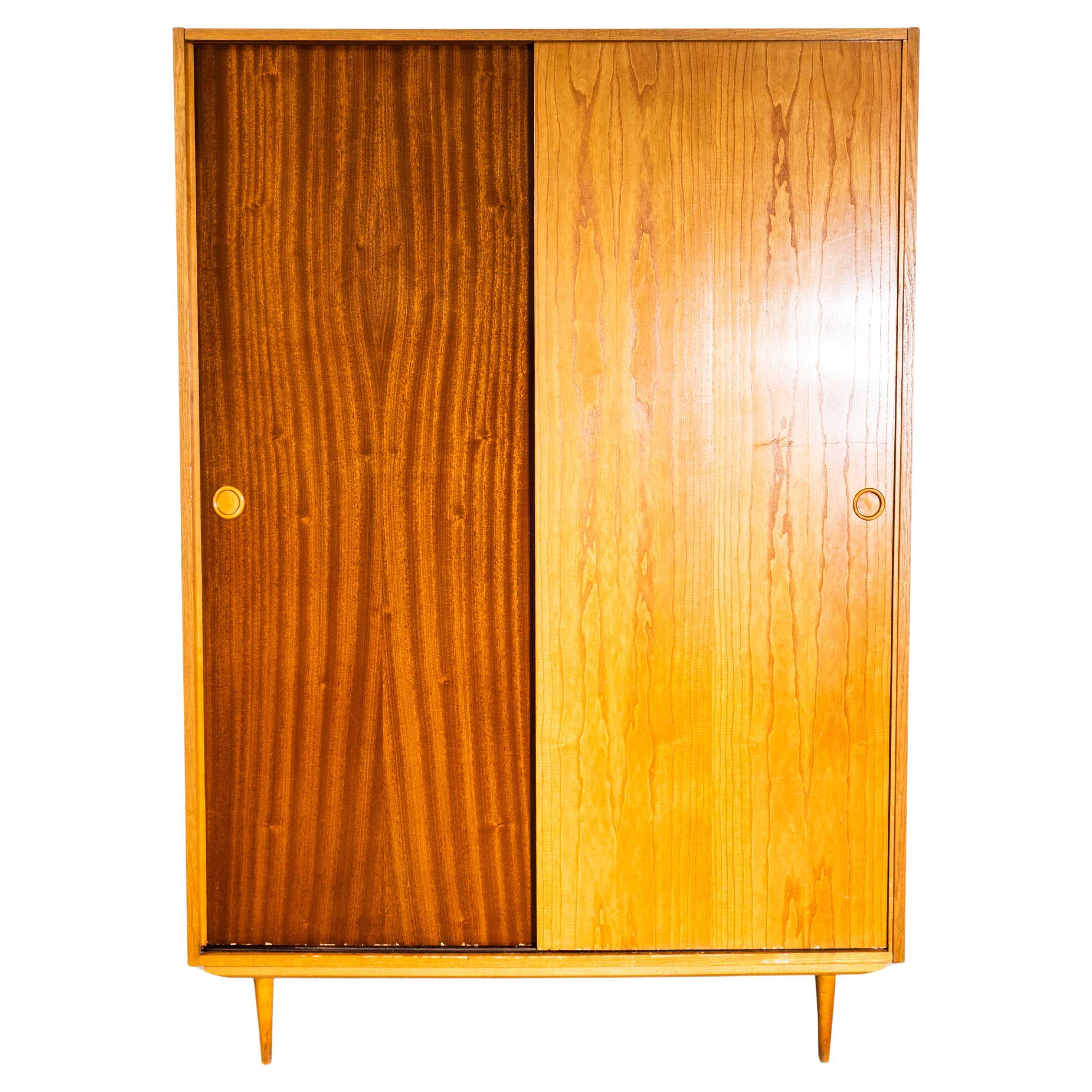 1960’s Large Mid Century Two Tone Wardrobe For Sale