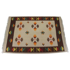 Used 1960s Large Midcentury Wool Kilim Rug