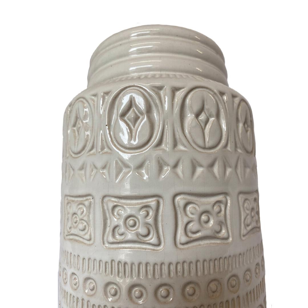 Bauhaus Grand vase à motifs des années 1960 par Scheurich Keramik en vente