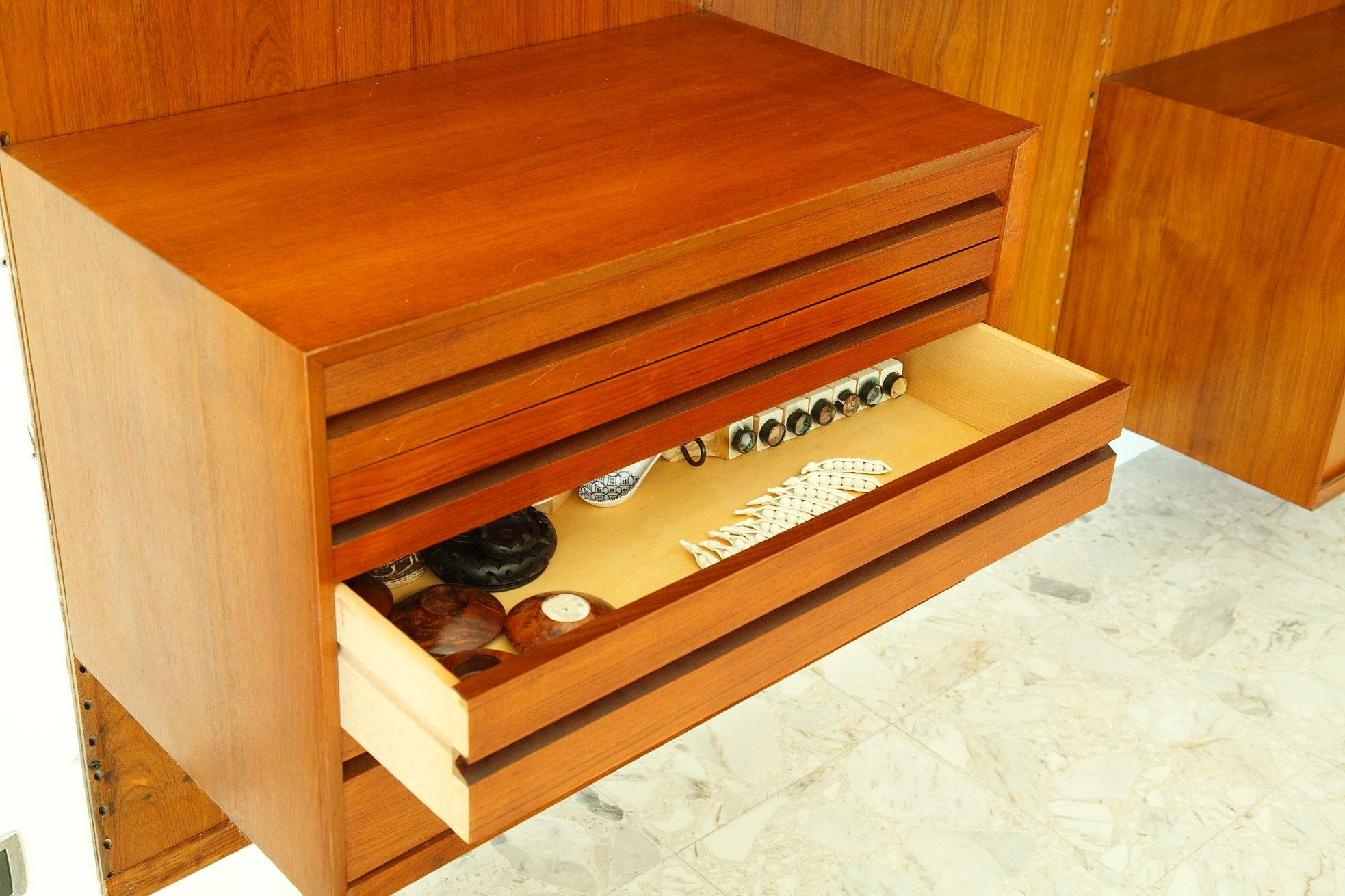 Teak 1960s Large Poul Cadovius Wall Unit