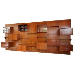 1960s Large Poul Cadovius Wall Unit