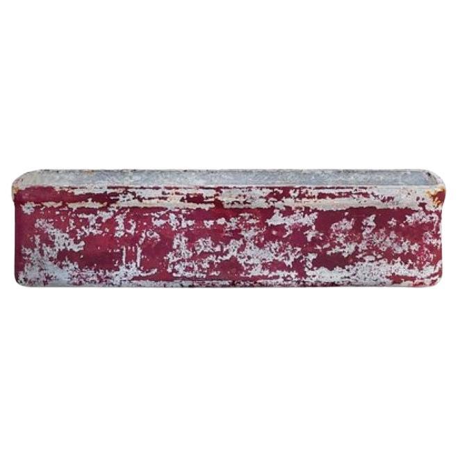 1960s Large Red Willy Guhl Rectangular Concrete Planter For Sale