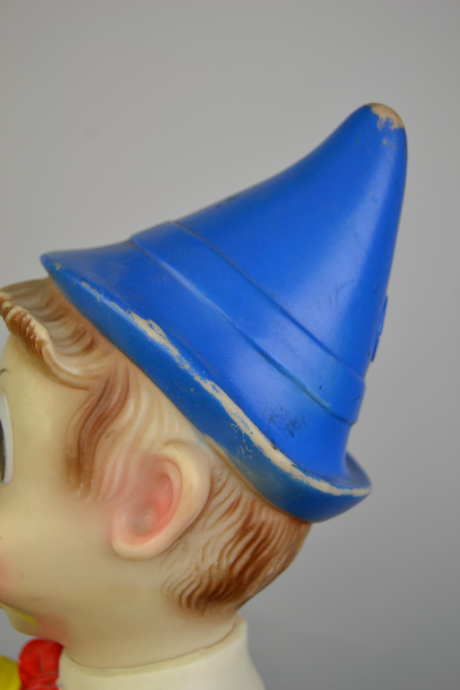 Large Rubber Pinocchio Squeaky Toy by Ledraplastic Italy, 1960s 2