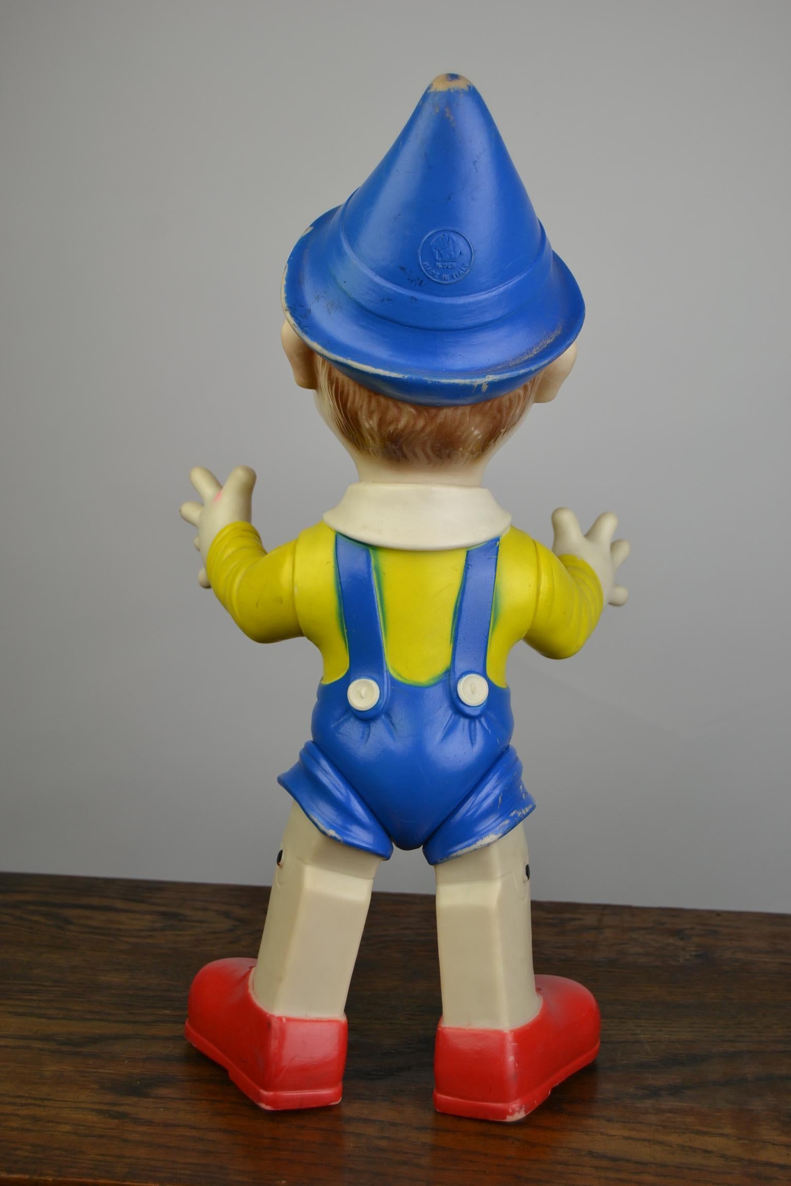 Large Rubber Pinocchio Squeaky Toy by Ledraplastic Italy, 1960s 4