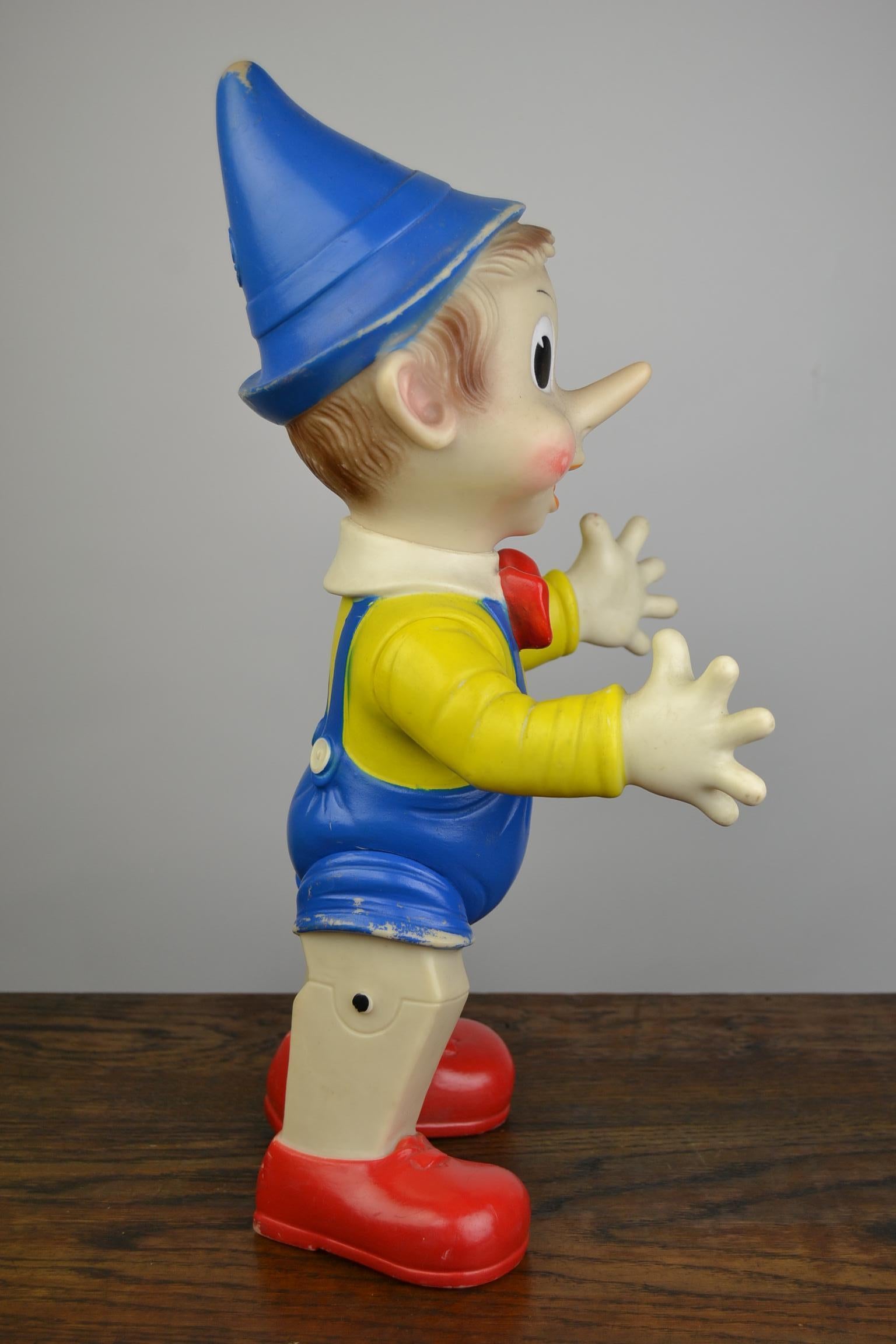 Large Rubber Pinocchio Squeaky Toy by Ledraplastic Italy, 1960s 11