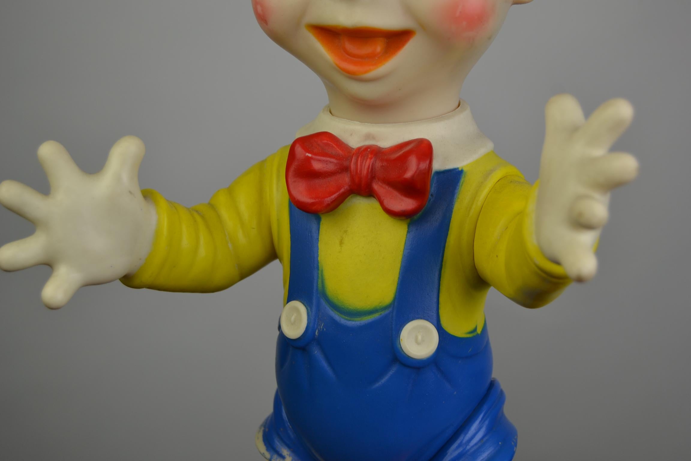 Italian Large Rubber Pinocchio Squeaky Toy by Ledraplastic Italy, 1960s