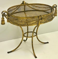 1960s Large Scale Italian Hollywood Regency Gilt Tassel Planter