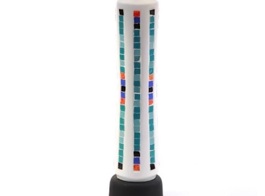 Italian Large 1960's Mosaic Tile Table Lamp For Sale