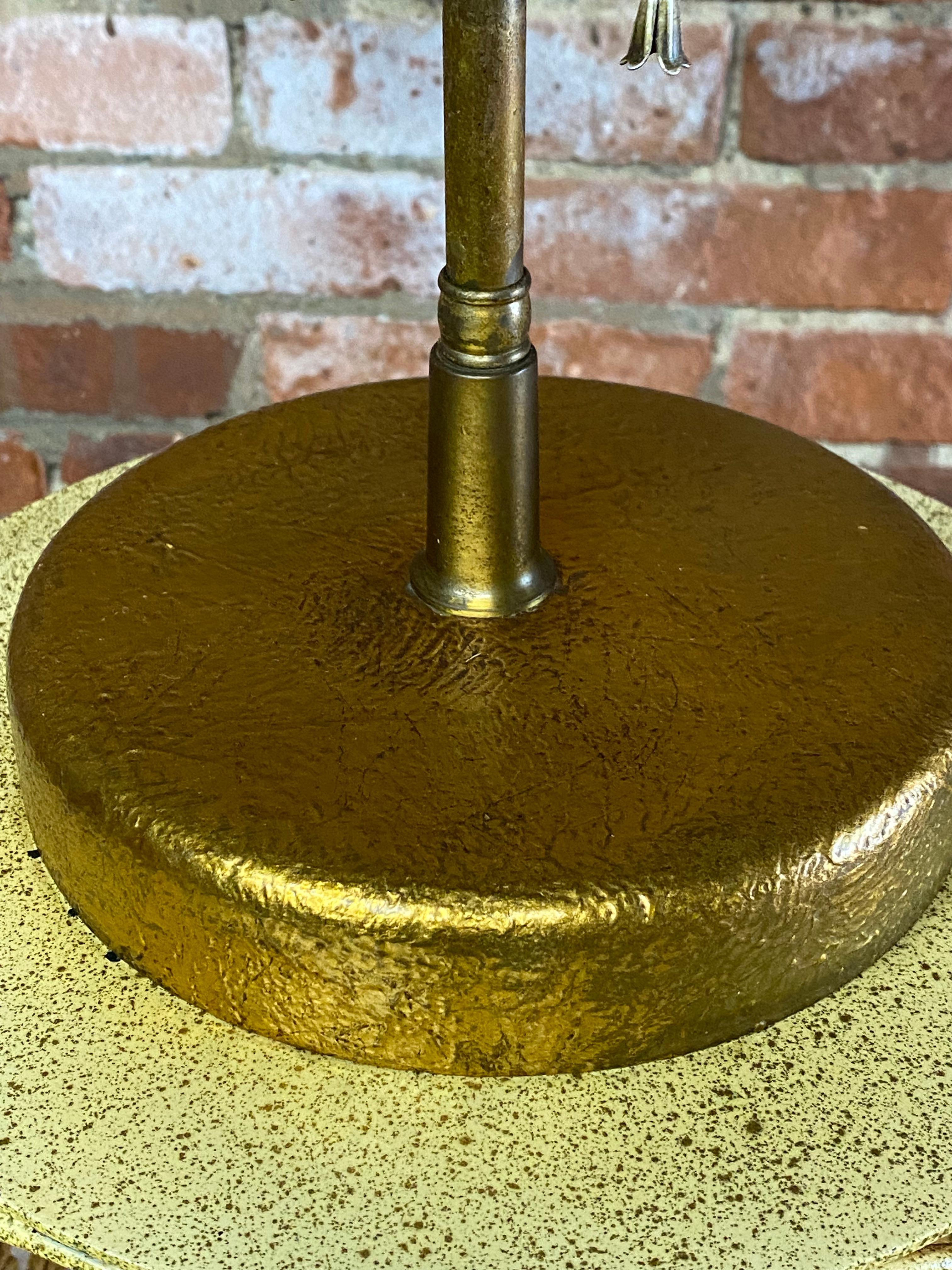 1960s Large Scroll Metalwork Table Lamps, A Pair 9