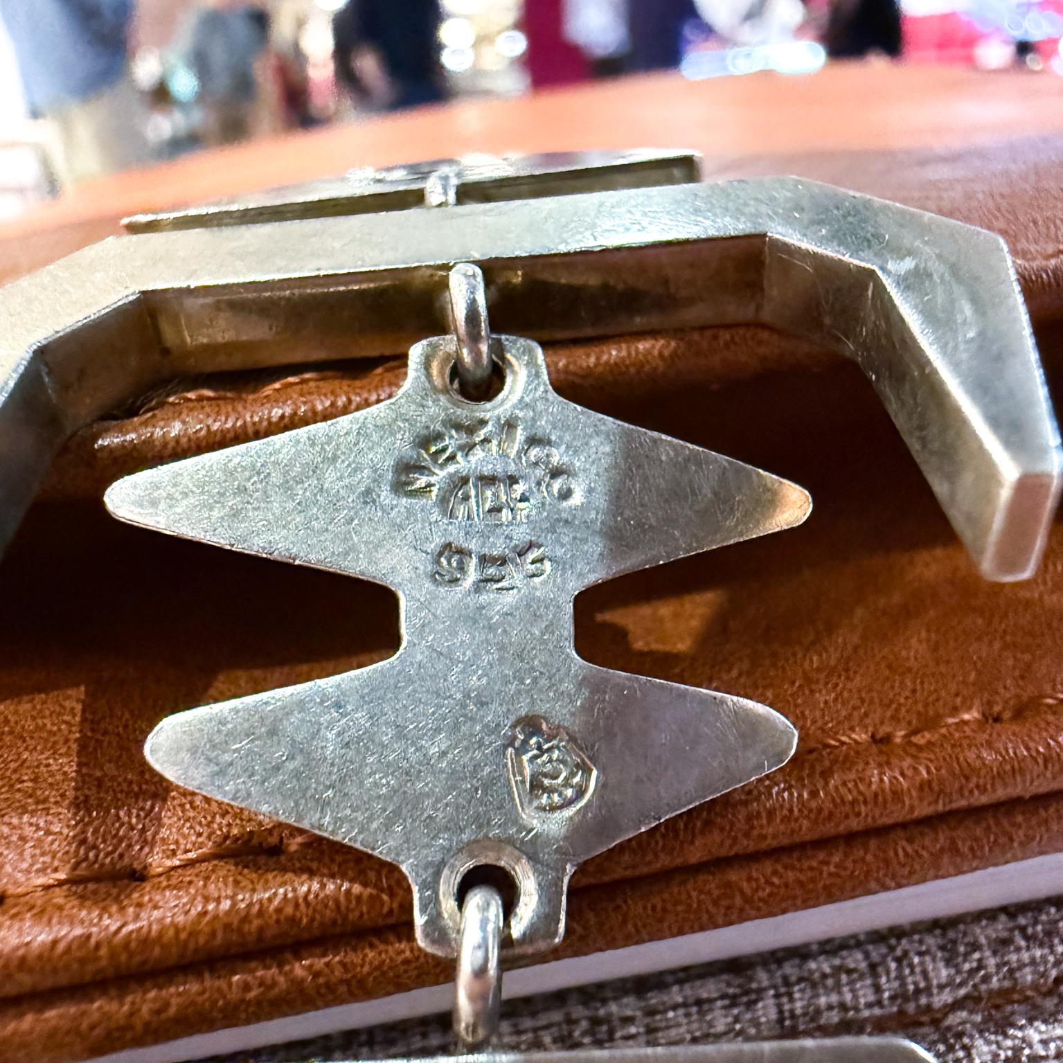 1960s Large Sterling Silver Fish Skeleton Pendant For Sale 2