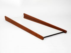 Grand miroir mural en teck des années 1960 au design scandinave minimaliste