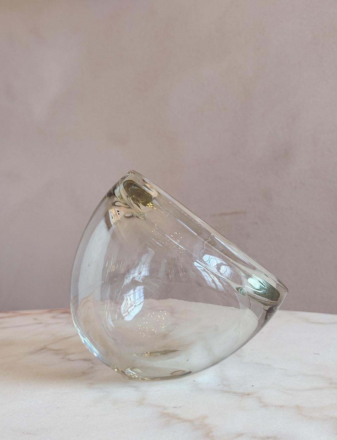 Italiano Ciotola Barbini trasparente di grandi dimensioni del 1960 in vendita