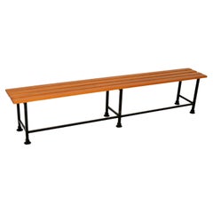 1960
s Large Vintage Walnut Bench