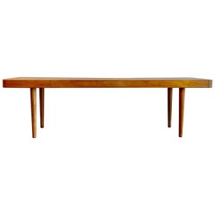 1960s Large Warm Golden Elm Dining Table, French Work