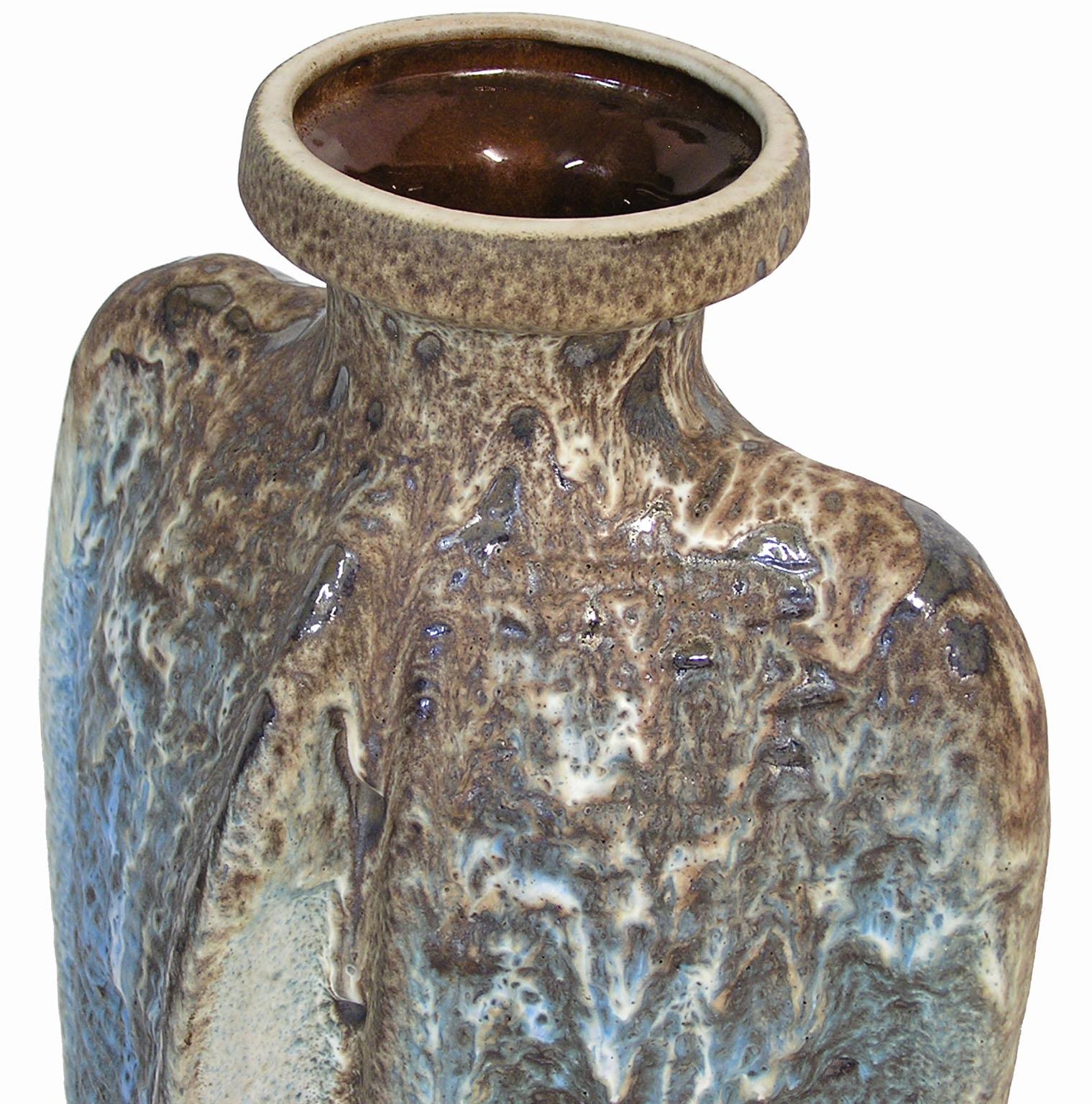 Mid-20th Century 1960s Large West German Pottery Vase by Carstens Tonnieshof Luxus For Sale