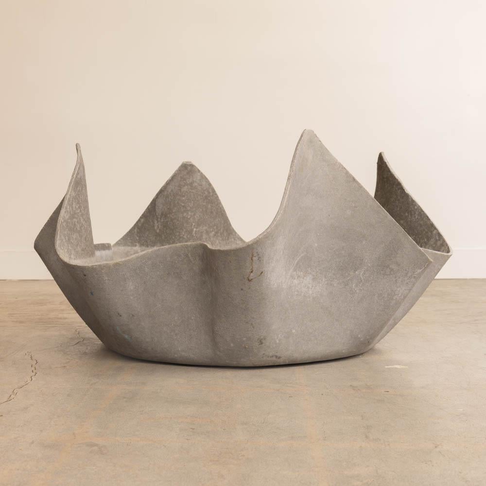 Mid-20th Century 1960's Large Willy Guhl Concrete Handkerchief Planter For Sale