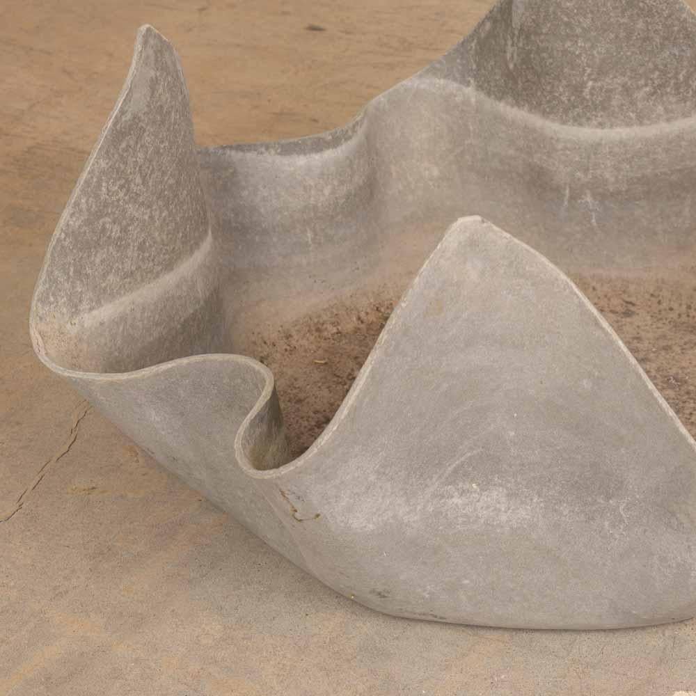 1960's Large Willy Guhl Concrete Handkerchief Planter For Sale 2