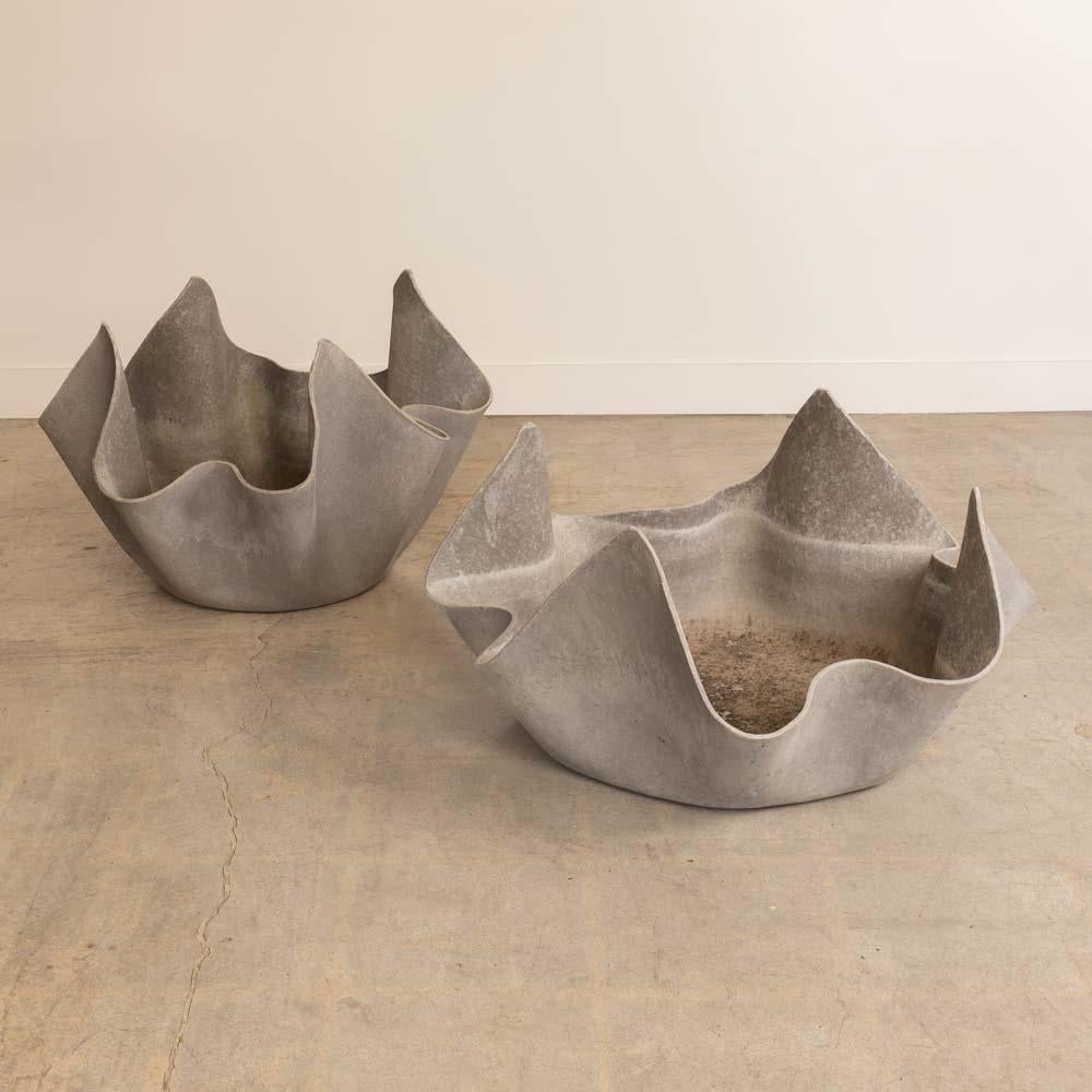 1960's Large Willy Guhl Concrete Handkerchief Planter For Sale 4