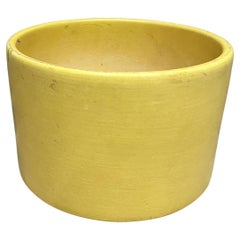 Vintage 1960s Large Yellow Modern Planter Architectural Art Pottery Gainey