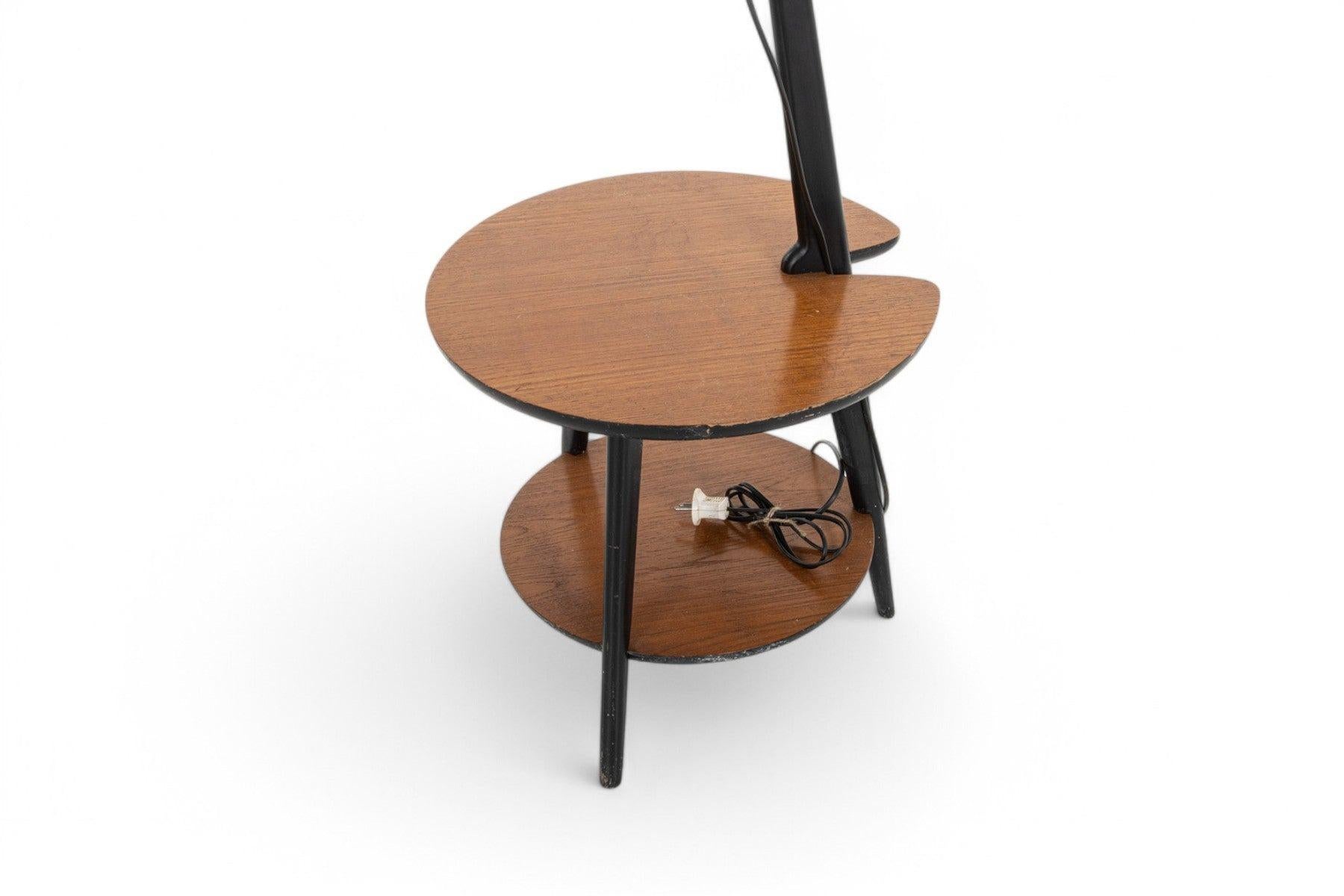 Mid-Century Modern 1960s Lars Schiøler Atomic Floor Lamp With Table For Sale